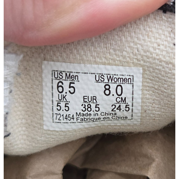 Vans x Harry Potter Classic Slip-On Sneakers Size 8 Black Checkerboard RARE - Picture 6 of 9